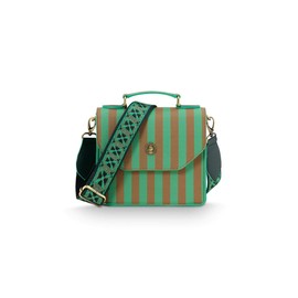 Pip studio Frances Shoulder Bag Small Stripes Green, Green