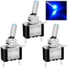Twidec/3Pcs Rocker Lighted Toggle Switch 12V 20A Heavy Duty Racing