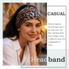 Aceorna Leopard Rhinestones Headbands Wide Knotted Hairbands Elastic Turban Printing