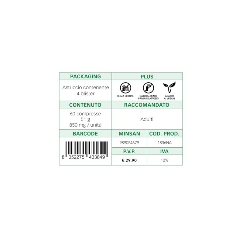 Pharmalife Research Aloe 100% Integratore Alimentare 60 Compresse