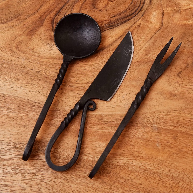 Medieval Cutlery Set, Hand-Forged Medieval Cutlery MAQ2082