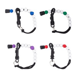 NICENEEDED 4 Pcs Golf Beads Counter, Golf Beads Score Counter, Bead Count Stroke Score Counter, Golf Shot Counter Bracelets Light Weight Golf Beads Count Golf Accessories for Outdoor Sport Game