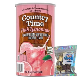Candy Freezer Country Time Pink Lemonade Powdered Drink Mix 1 Canister, 82.5 oz No Artificial Sweeteners w/Freeze Dried Ice Cream Bites Includes Measuring Scoop