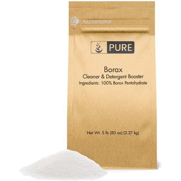 Borax Powder (5 lb) All-Natural Multipurpose Cleaner, Detergent Enhancer, Slime Ingredient