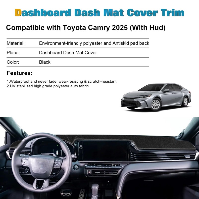x xotic tech Center Console Dashboard Mat Compatible with Toyota