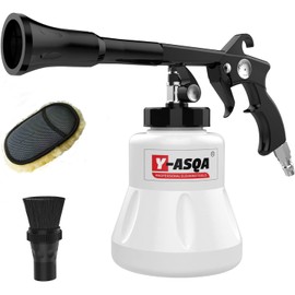 Y-ASQA Professional Car Cleaning Gun - Tough Stain Remover for Auto Upholstery, Leak-Proof Multi-Purpose Air Pulse Detail Cleaner Kit, Air Compressor Compatible for Home & Vehicle Interior/Exterior