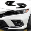 Front Fog Light Cover Trim Compatible with 2024 2023 2022 Honda Civic 11th Gen Foglight Lamp Bumper Frame Trim Car Accessories 2PC/Set Gloss Black