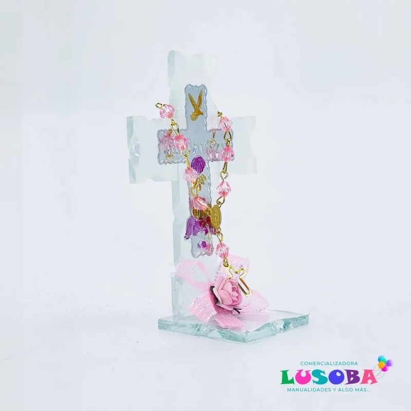 Cruz de Cristal Chica Recuerdo Niña 12 Piezas