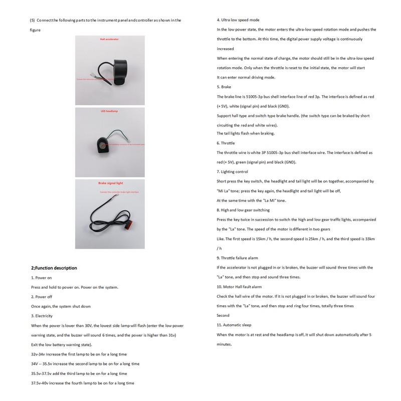 Electric Scooter Dashboard PCB Scooter Replacement Bluetooth Circuit Board with