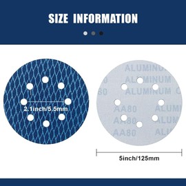 GZKTY 70pcs 125mm Sanding Discs, Orbital Sander Pads, 8-Hole Grit 40 Diamond Shape Sanding Pads, Abrasive Resistant to Clogging for Orbital Sander