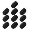 10 Piece Black L30mm x D8mm Mini Microphone Headset Windscreen