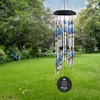Blue Hydrangea Wind Chimes for Outside,Memorial Wind Chimes for Loss