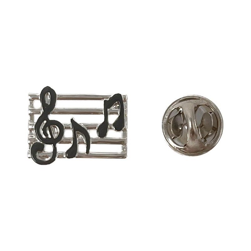 REGALOS LLUNA Metallic Pin 18 mm Sol Key Black Musical