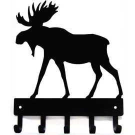 금속 행상인 무스 키 랙 행거 - 대형 폭 9인치 미국산 월 마운트 Metal Heavy Duty Coat Rack - Large 9 Inch Wide Wall Mount [9 inch wide (Lg)]