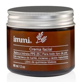IMMI, crema facial de día nutre e hidrata FPS 30, con karité, incienso y ácido hialurónico de 60 ml.
