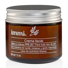 IMMI, crema facial de día nutre e hidrata FPS 30, con karité, incienso y ácido hialurónico de 60 ml.