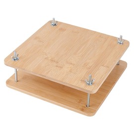 AHANDMAKER Wooden Flower Press, 9.84x9.84 Inch Square Bookbinding Press Book Press Machine, Flat Paper Press Machine Book Press Bookbinding for Flower Press Handmade DIY Bookbinding Supplies, Moccasin