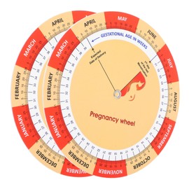 Baluue 2pcs Pregnancy Tracker: Fetal Development Chart Color Printed Paper Pregnancy Wheel For Expecting Moms Comprehensive Guide And Timeline