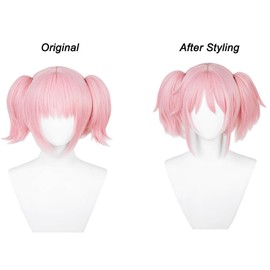 Pink Double Ponytail Magical Girl Cosplay Wig