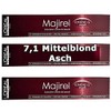3 x Loreal Majirel 7.1 Medium Blonde Ash Cream Hair