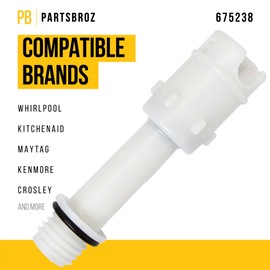 PartsBroz 675238 Check Valve Assembly - Compatible With Whirlpool Kenmore KitchenAid Estate Dishwasher - Replaces AP2910020 PS382661 300800 3369482 3371226 719927 719930 719950 K35-228