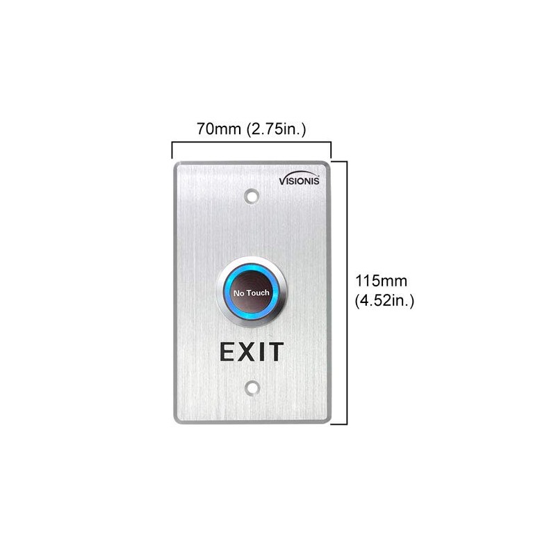 Visionis VIS-7013 Indoor Stainless Steel No Touch Request to Exit