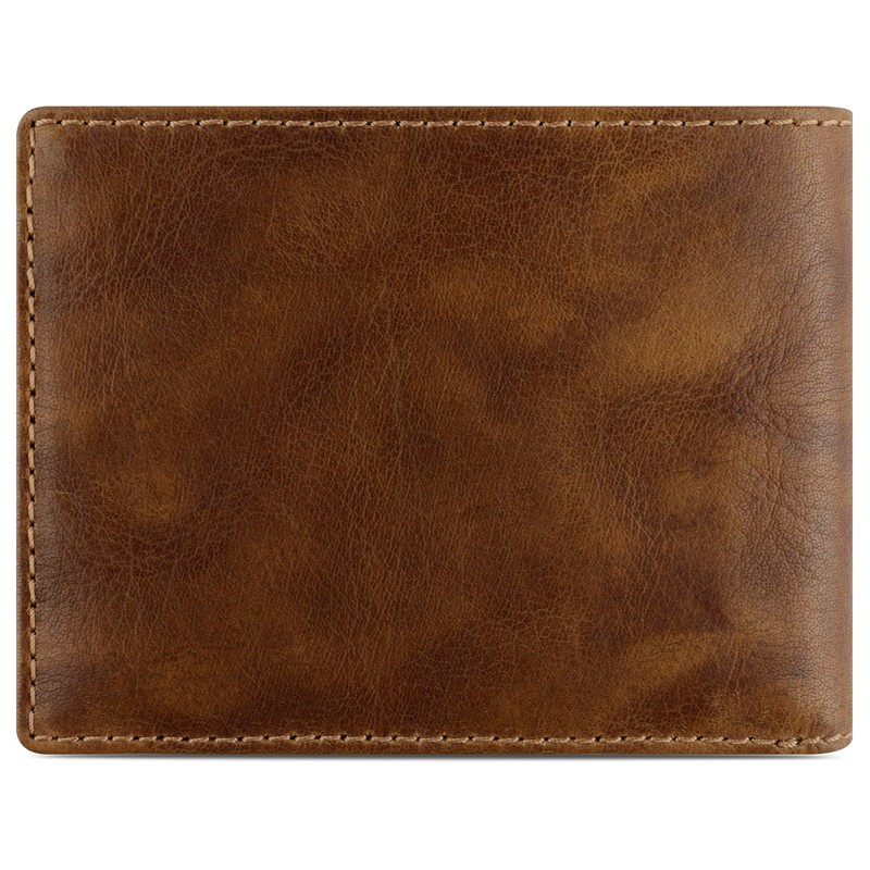 Klondike 1896 Mountain Arthur Landscape Buffalo Leather RFID Wallet, Cognac,