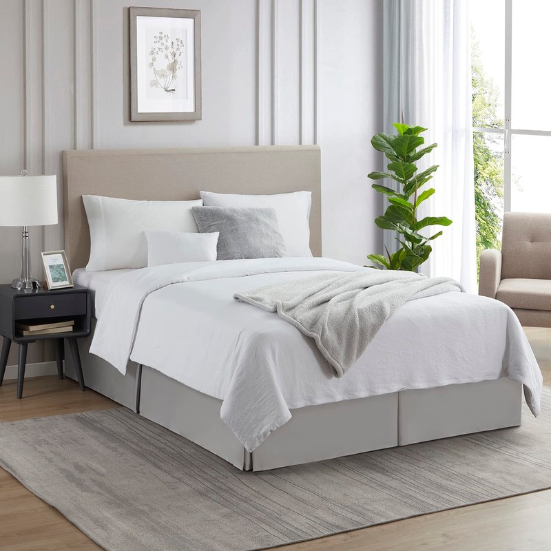Nestl Bedding Pleated Bed Skirt - Luxury Microfiber Dust Ruffle