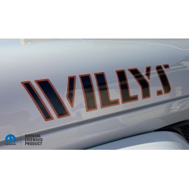 Mopar 18-23 jeep WILLYS hood decal sahara rubicon wrangler gladiator JT JL ORANGE