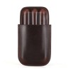 Hiram Cigar Travel Case for 3 Cigars Genuine Oil Leather