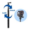 SHOOT Selfie Stick 45.2Inch/115cm Extension Invisible Monopod Compatible for Gopro