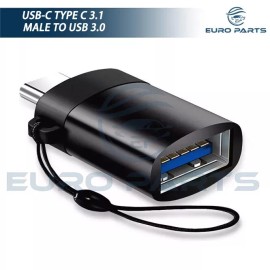 Unbranded USB-C Type C 3.1 Male to USB 3.0 Type A Female OTG Converter Adapter Sync Data C - Black