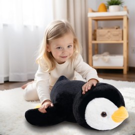 Niuniu Daddy 24" | 5 Pound Penguin Weighted Stuffed Animals for Adults Kids, Large Penguin Pillowfort Plush Animal Toys for Boys Girls, Big Body Pillow for Present Birthday Christmas