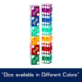 Las Vegas Style 6 Sided Dice Set - Casino Colored Dice Set Used As Las Vegas Craps Dice - Large 19mm - Set of 2 Sunset Station Blue Polished