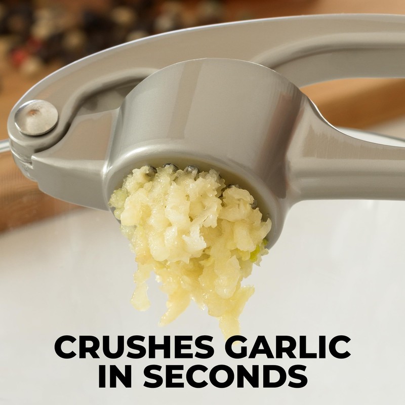 Zulay Kitchen Premium Garlic Press - Durable Garlic Masher with