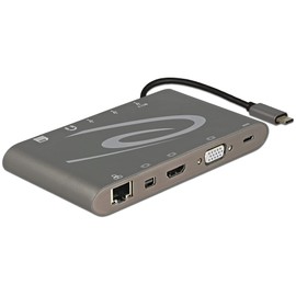 DeLOCK 87297 USB 3.1 (3.1 Gen 2) Type-C Grey interface hub 87297, USB 3.1 (3.1 Gen 2) Type-C, RJ-45,USB 3.1 (3.1 Gen 2) Type-A,USB 3.1 (3.1 Gen 2) Type-C,VGA,mini DisplayPort, 3840 x 2160