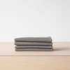 Set of 4 Napkins Black Linen Cotton Jazz