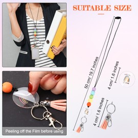 Fumete 10 Pcs Teacher Lanyard Inspirational Cute Beaded Lanyards for Keys and ID Badges Women Secretary Employee Team Appreciation