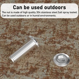 GUEEYUAW Pack of 30 M4 x 8mm Screws, 304 Stainless Steel A2 V2A Hex Socket Flat Head Screws with Hex Key Can Be Used Outdoors