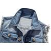 Men's Sleeveless Denim Vest Casual Ripped Classic Button Down Jean