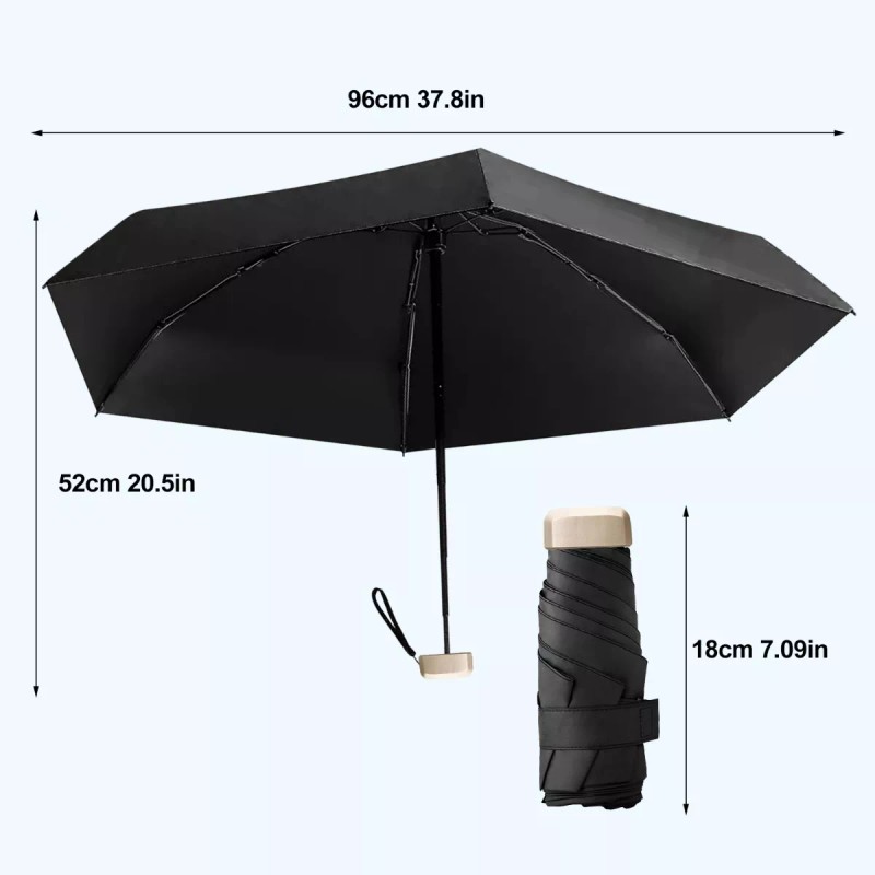 Kirotla Paraguas De Bolsillo Plegable Sombrilla Para Playa Paraguas