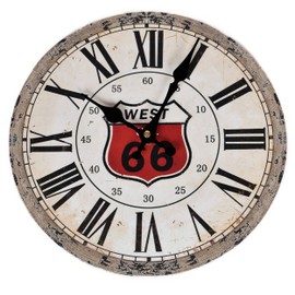 MDF Wall Clock Route 66 Diameter 28 cm