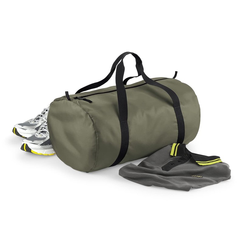 BagBase BG150 Packaway Barrel Bag - Olive Green/Black
