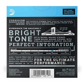D'Addario | XL Pack | Cuerdas para Guitarra Eléctrica | 3 sets, 18 cuerdas | Calibre súper ligero, 09-42 | Enrollado de níquel | EXL120-3D | Sonido po