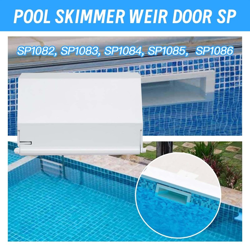 LOUISIOS Replacement Weir Gate for Hayward SPX1082K Skimmers - White,
