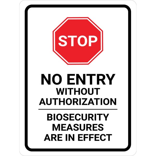 Mxitataxl STOP: No Entry Biosecurity Measures Are In Effect Portrait
