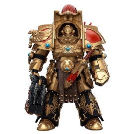 JOYTOY Warhammer The Horus Heresy Legio Custodes Aquilon Terminator Squad Aquilon with Twin-Linked Adrathic Destructor 13.7 cm 1/18 Action Figure with Exquisite Design Gifts for Fans and Collectors