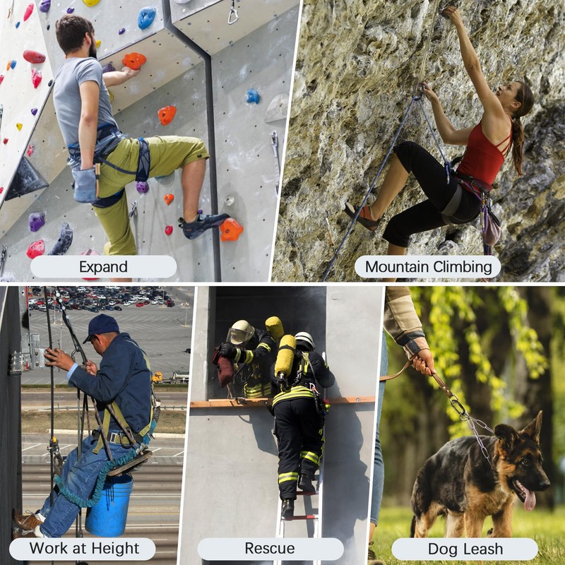 BOORCA UIAA Certified Climbing Carabiners, 25KN Auto Locking Heavy Duty