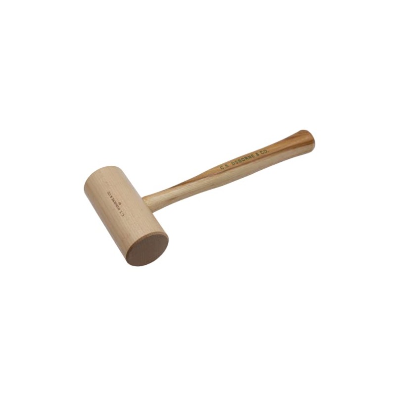 C.S. Osborne Hickory Mallet #90-2, Size 2 Wooden Hammer