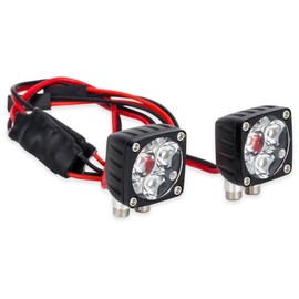 Super Bright Square LED Lights Headlight Spotlight for 1/10 1/8 RC Crawler Car Axial SCX10 Traxxas TRX4 TRX6 90046 Redcat Gen8